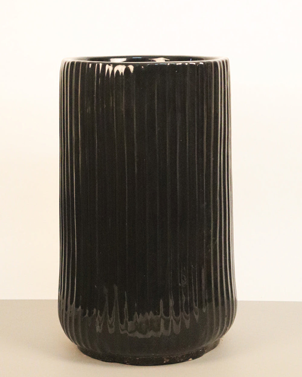 Tall size Pheonix Ceramic planter in Black color