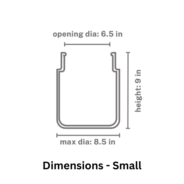 Cross Sectional Dimensions of Small size Blushing Sun Ceramic Planter 