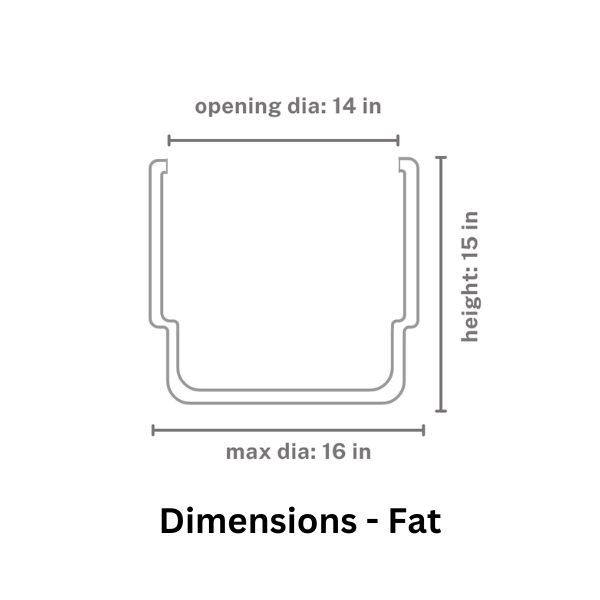Cross sectional dimensions of Fat size square immortal nights regular ceramic planter.