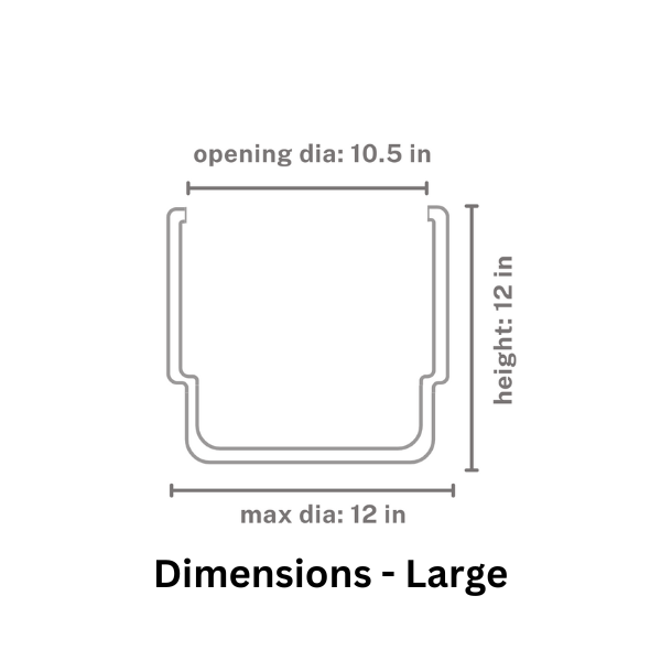 cross sectional dimensions of large size immortal nights circular regular ceramic planter.